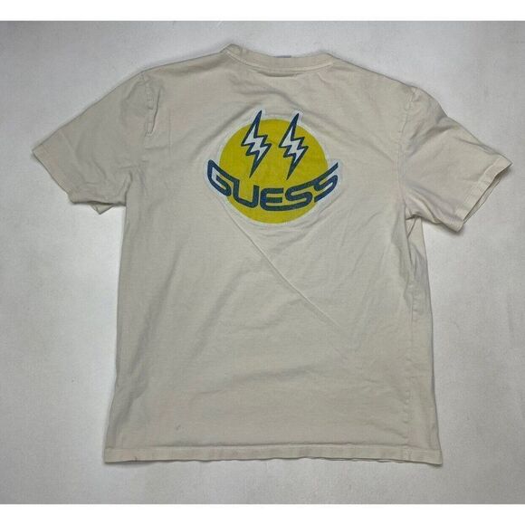 Guess J Balvin Graphic T-shirt Men Medium Ivory Short Sleeve - Picture 1 of 6